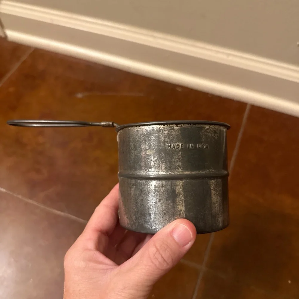 VINTAGE Two Cup Hand Turn Sifter